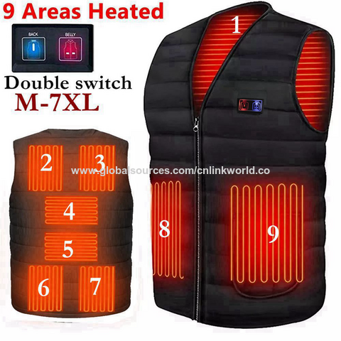 Chaleco calefactable para mujer con 4 zonas de calefacción, chaqueta  calefactora para el cuello A