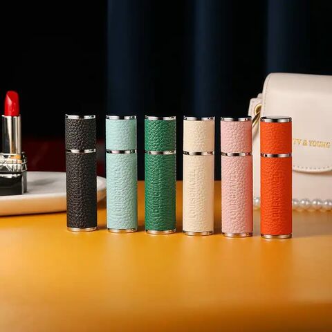 Luxurious 5ml Leather Perfume Dispenser Bottle Refill Atomizer For