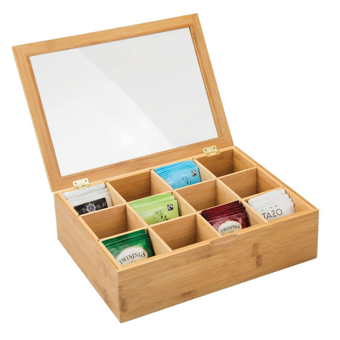 Wholesale Handcrafted 8 Divided Sections Large Sections Hand Made Bamboo  Tea Organizer Storage Boxes - China Wholesale Wooden Tea Bag Box $2.3 from  Cao County Huateng Arts & Crafts Co., Ltd.