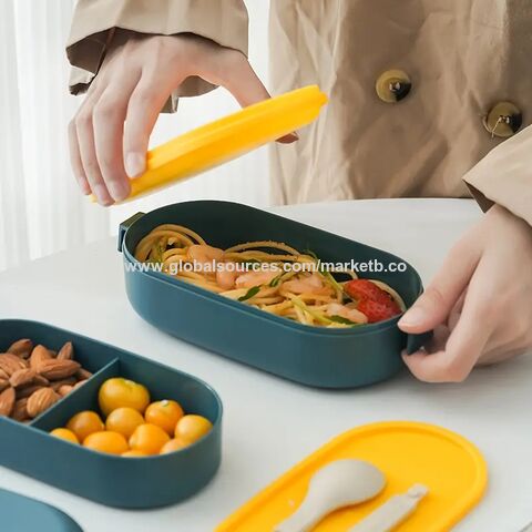 Adult Lunch Box, 1000 ML 3-Compartment Bento Lunch Box For Kids, Lunch  Containers For Adults Come With Chopsticks And Spoons, Leak Proof,  Microwaveable 