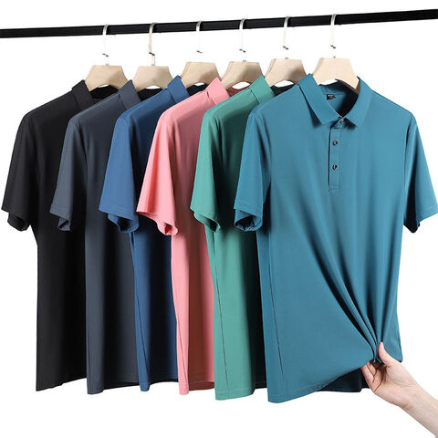 Blank Heat Transfer Polo Shirts Colorful Short Sleeve Cotton and Polyester Polo Shirt for Men