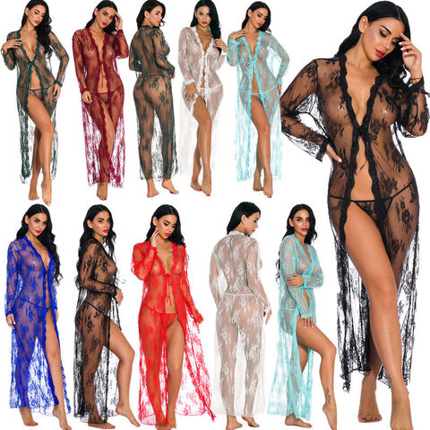 2022 Mushi Women Long Lace Kimono Robe Mesh Chemise Lace Gown Swimsuit Cover Up Sexy Lingerie Erotic Lingerie Teddy Full Slips - Explore China Wholesale Cover Up Sexy Lingerie and Lace Gown 2022 Mushi Women Long Lace Kimono Robe Mesh Chemise Lace Gown Swimsuit Cover Up Sexy Lingerie Erotic Lingerie Teddy Full Slips - Explore China Wholesale Cover Up Sexy Lingerie and Lace Gown