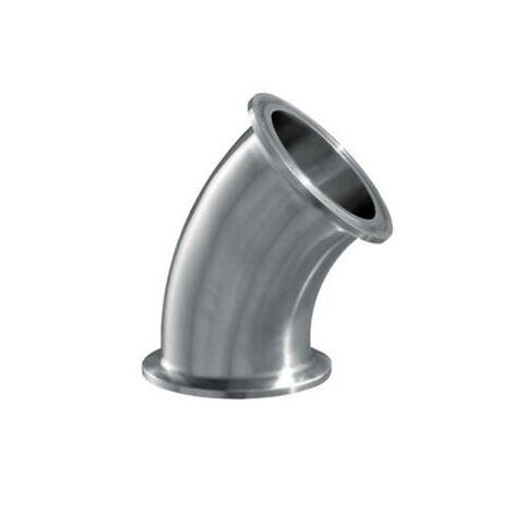 Sanitary SS304/316L Stainless Steel TC Tri Clamp 45 Degree Elbow Pipe Bend Durable sanitary pipe fitting for food manufacturing for sale at factory direct price