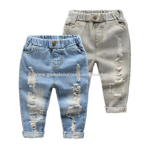 Achetez en gros Derni re Conception Jean Pour Enfants Printemps Automne Enfants V tements Coton B b Pantalon Enfants Pantalon Enfant En Bas ge Gar on D chir Jeans Chine et Jeans Pour Gar ons