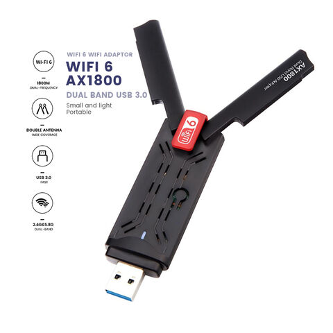 Adaptateur WiFi Sans Fil USB 1300Mbps Lan USB Ethernet 2.4G 5G Double Bande  WiFi Réseau WiFi Dongle 