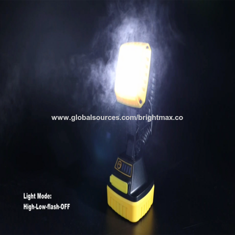 LAMPE DE TRAVAIL RECHARGEABLE IP65 9 LEDS aimantée ( 6 Mode