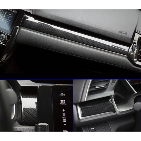 Buy China Wholesale 3pcs Carbon Fiber Car Front Dashboard Central Console Cover  Trim Sticker For Honda Civic 2016 2017 Auto Accessories & Car Dashboard  Sticker Holder $8.5