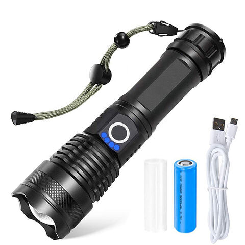 led Flashlight 5000 lumens Most Powerful 26650 Battery Power Output USB  Rechargeable Torch XHP70 Hunting Waterproof Zoomable Best Flashlight for
