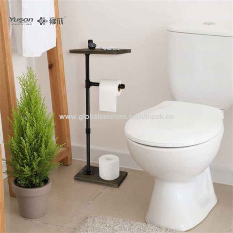 Wooden Toilet Roll Stand, Bathroom Toilet Paper, Washroom Storage