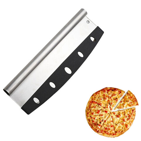 Semicircle Curled Metal Cutter Sharp Rocker Blade With Cover Cake Pizza ...