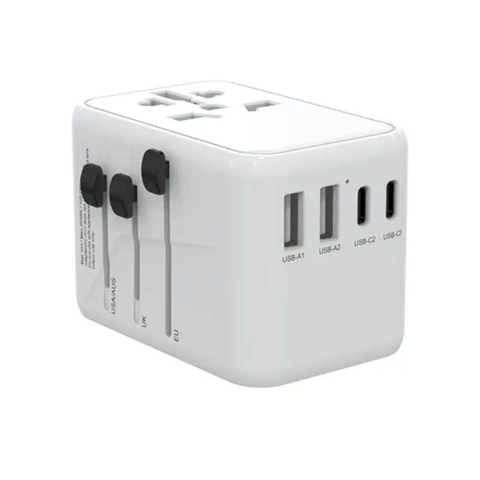 3 Port 65W PD 3.0 & QC 3.0 GaN Universal Travel Adaptor - Verbatim China