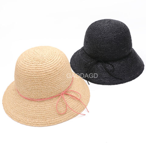 Buy Wholesale China Women's Straw Sun Hat Woven Bucket Hat Fishing