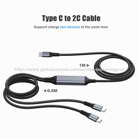 OEM ODM factory, Type C to 2C Cable, High effciency, User-friendly, For laptop, phone charging and data transfer for sale at factory direct price