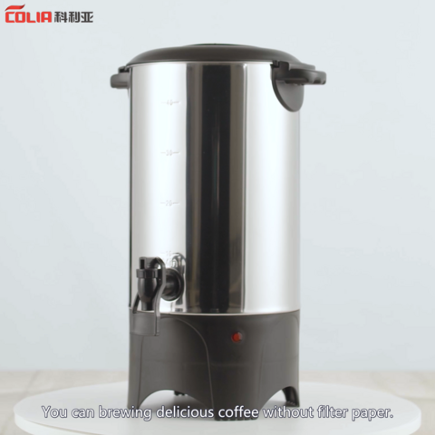 304 stainless steel coffee urn tea coffee maker food grade material coffee boiler ETL 30 ups 40 cups 50 cups for sale at factory direct price