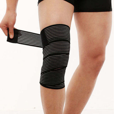 Knee Bandage Elbow Support 1 Pair High Elastic Thigh Compression Wrap ...