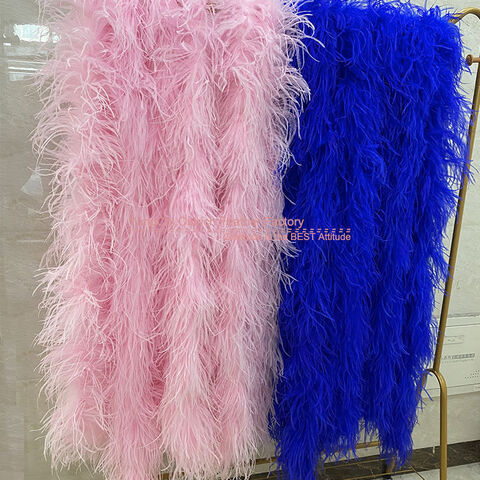 Feathers Boa Ostrich Feather White Fluffy Strips Feather Boa For