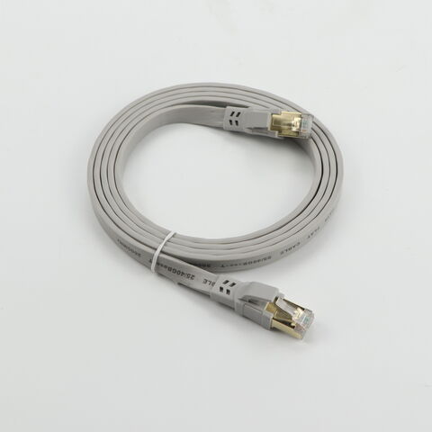 Cat8 Gold plated RJ45 26awg Pure Copper Flat Wire SSTP SFTP Cat 8 Ethernet Cable Cat8 Patch Cord Network Cable for sale at factory direct price