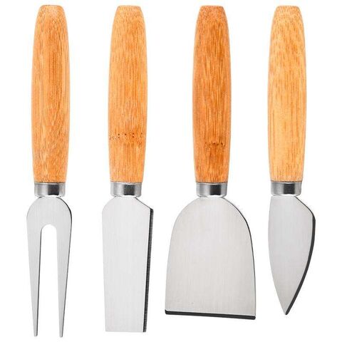 wood cheese knife New Handle Design Food Grade Kitchen Cute Stainless Steel Cheese Knife Set with wood cheese knife for sale at factory direct price