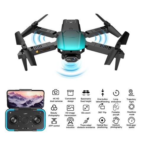 Mini caméra pliable-drone avec lumières vertes 360 Flip Speed Adjustment  Quadcopters Cadeaux pour enfants adultes