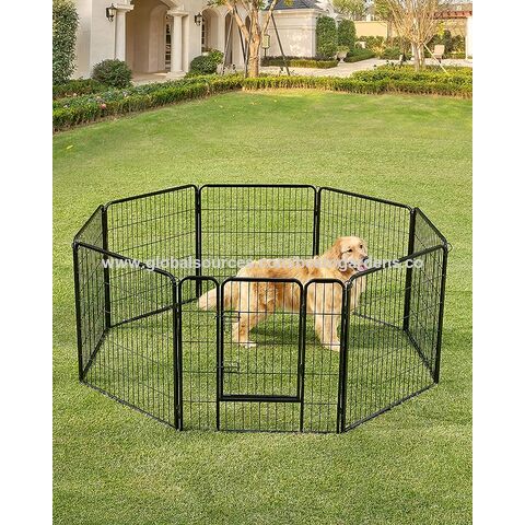 Compre 8 Painéis 100*80cm Painéis Dog Pet Cercadinho Dog Fence Exercício  Pen Outdoor Pet Gaiolas Fabricação e Cerca De Cachorro de China por grosso  por 30 USD