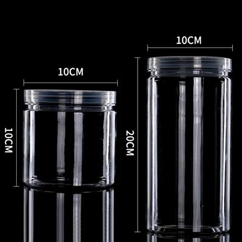 Tarro de Plástico PET Transparente Redondo para Galletas, Envase Sellado para Alimentos for sale at factory direct price