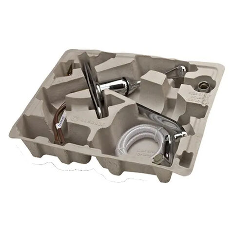 Embalagem de pasta de celulose barata da FÁBRICA: Bandeja de embalagem para envio moldada em pasta de papel ecológica e biodegradável personalizada for sale at factory direct price
