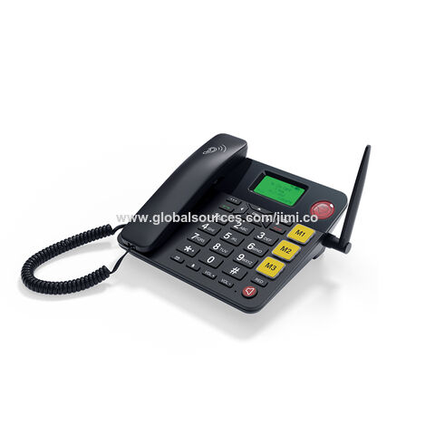 Téléphone de bureau GSM - Téléphone de bureau avec fente pour carte SIM - Téléphone  fixe sans fil