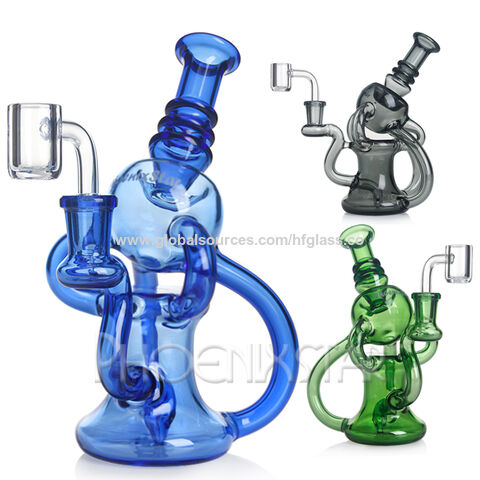 Big Sale!10 Inch Blue Phoenix Glass Bubbler Hookah Bong Water Pipe Rig