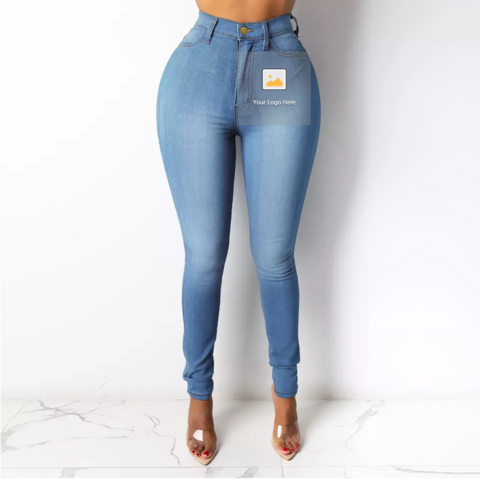 2023 Women Custom Jeans Mom Denim Pants Plus Size Colombian Jeans