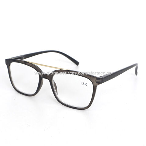 Óculos de Leitura de Plástico, qualquer cor Pantone disponível, Lentes Quadradas, Barra de Reforço, Pedidos OEM são bem-vindos, com certificação CE/FDA for sale at factory direct price
