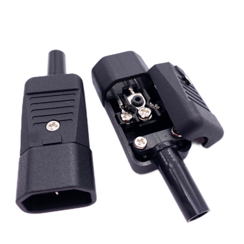 Conector de Cable de Alimentación IEC C14 al por Mayor, Enchufe Macho IEC 320 C14, Conector de Alimentación Recableable de 3 pines 10A/250V for sale at factory direct price