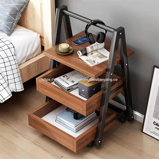 Armario de noche pequeño plegable moderno para dormitorio