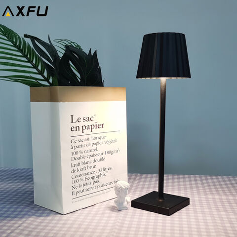 Oem Odm Modern Nordic Portable Metal Battery Operated Touch Bar Home Decor  Restaurant Cordless Rechargeable Led Table Lamps