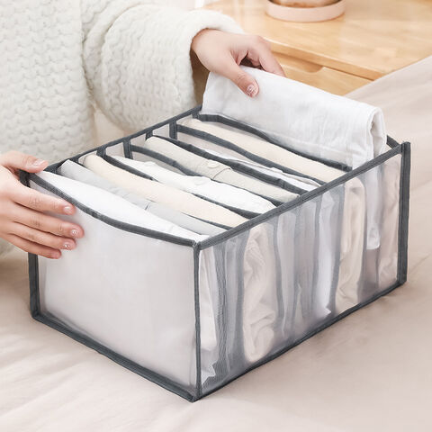 Gray - Drawer Organizer, Set of 2 Foldable 6 Compartment Lingerie Storage  Boxes, Nonwoven Bra Storage Bags, Home Drawer Storage 