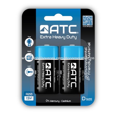 Achetez en gros Super Extra Heavy Duty R20 Batterie, Carbone Zinc Batterie,  Pile Sèche D Batterie En Gros Hong Kong SAR et Super Batterie R20