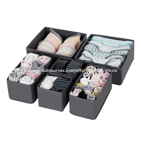 4pcs/set Underwear Drawer Storage Box, Foldable Storage Drawer Basket For  Bras, Socks, Household Space Saving Organizer Of Wardrobe, Closet, Bedroom