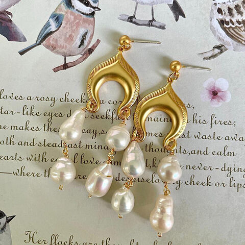 Barockperlen Vintage Luxus Ohrringe - Modeschmuck Großhandel for sale at factory direct price
