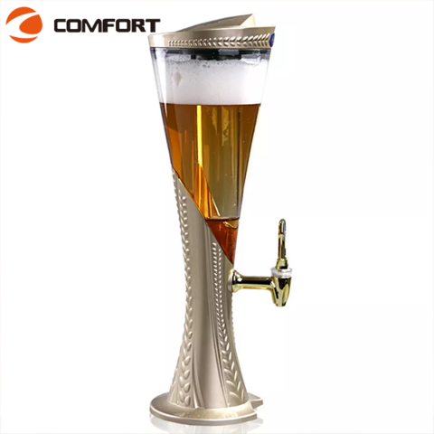 3L Beer Tower Dispenser Cold Juice Drink Tower Beer Tap for Restaurant Bar  Party