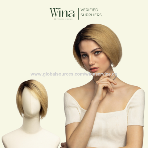 Echthaarperücken Fabrik, Full Lace Front Perücke, True Scalp 4D oder Lace Front 3D, kurzes lockiges Haar 20-25cm, goldene Farbe | Perücken Vietnam