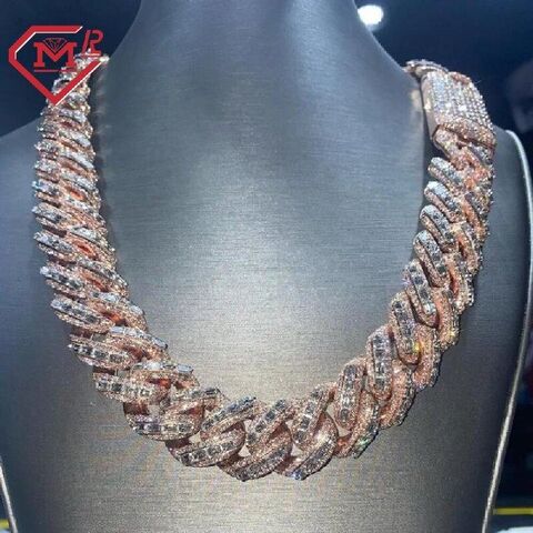 Iced out clearance rose gold chain