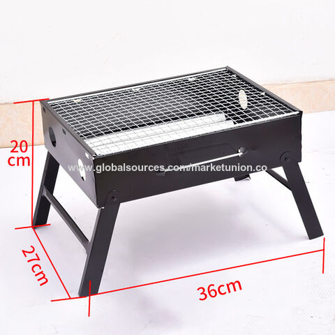 Mini Barbecue Portable au Charbon de Bois Pliable avec Poignée - Grill BBQ Compact pour Camping et Extérieur