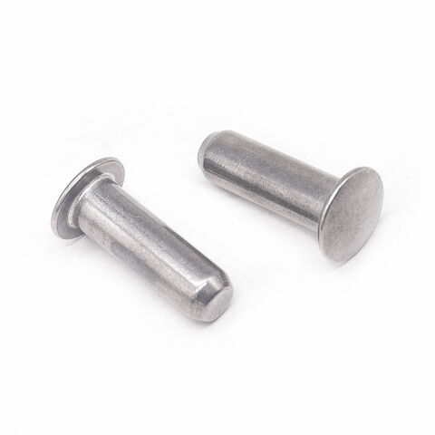 Usine Chinoise Personnalisée OEM Rivets Pleins Fixation de Précision Acier Inoxydable Tête Ronde 8mm Rivets Pleins Nickelés for sale at factory direct price