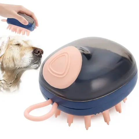 Dog Bath Brush,rubber Dog Shampoo Grooming Brush, Silicone Dog Shower Wash  Curry Brush, Pet Scrubber For Short Long Haired Dogs Cats Massage Comb