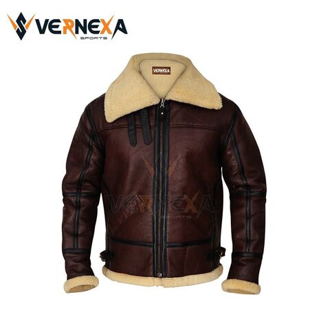 Hot Selling Men s B 3 Bomber Shearling Leather Winter Fashion Jacket And Fur Short Coat Jacket Wholesale Aviator Bomber Jacket Buy Wholesale 100 Genuine Sheepskin Leather Jacket Customized Leather Jac...