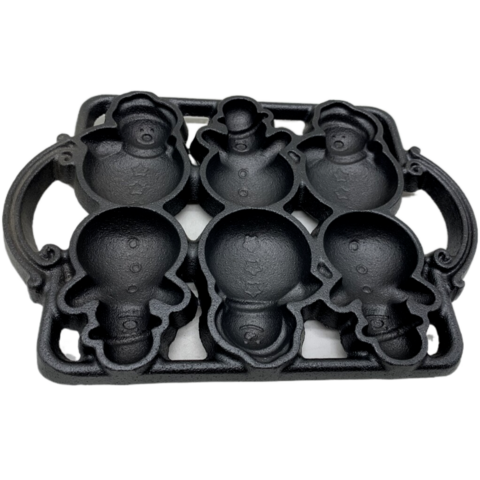 Buy Wholesale China Non-stick Cast Iron Snowman Mold Holiday Baking Pan ...