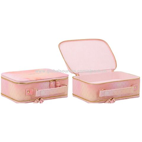 Large-Capacity Travel Cosmetic Bag Portable PU Makeup Pouch Women