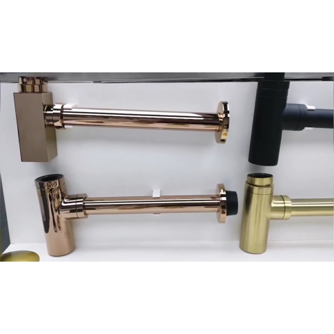 Buy Wholesale China Brass Black Electroplated Wash Basin Bottle Trap