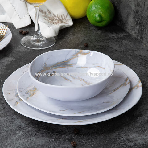 Melamine Tableware Unbreakable Tableware 12pcs Marble Melamine Dinner Set Buy China Wholesale Melamine Dinnerware Sets 1 Globalsources