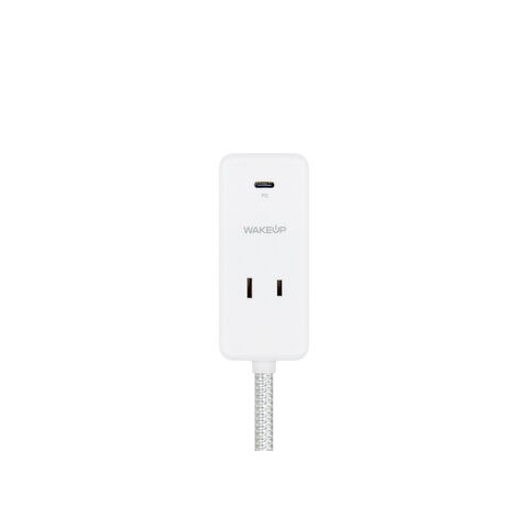 Alargador de 1 toma de CA con 1 cargador tipo C, puertos USB inteligentes y tipo C, 20 W PD