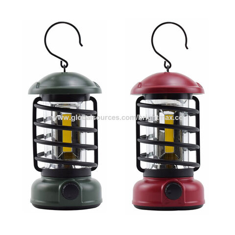 Nouvelle Lampe Suspendue COB 3*AA Batterie Rétro Lampe de Camping Vintage Portable LED Tente Lanterne de Camping Extérieure